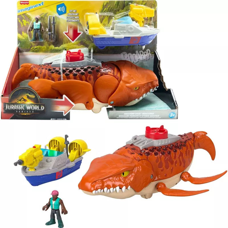 IMAGINEXT - JURASSIC WORLD REBIRTH - AQUACHOMP CHASE MOSASAURUS