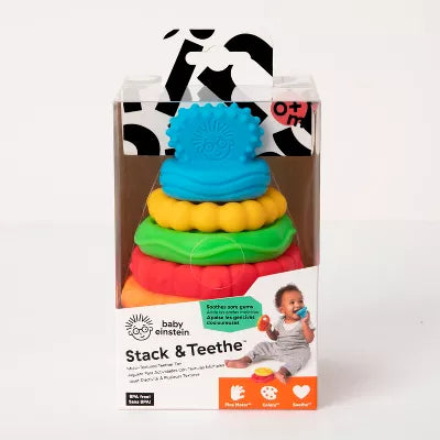 BABY EINSTEIN STACK & TEETHE TEXTURED TEETHING TOY