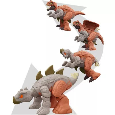 JURASSIC WORLD - FIERCE CHANGERS DOUBLE DANGER CARNOTAURUS & STEGOSAURUS ACTION FIGURE - Toyworld Frankston