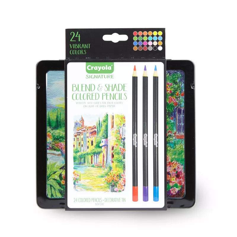 CRAYOLA 24 BLEND AND SHADE COLORED PENCILS NEW - Toyworld Frankston