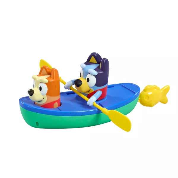 BLUEY TOMY TOOMIES PULL AND GO CANOE BATH TOY - Toyworld Frankston