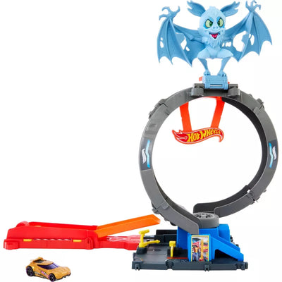 HOT WHEELS CITY BAT LOOP ATTACK PLAYSET WITH 1:64 SCALE - Toyworld Frankston