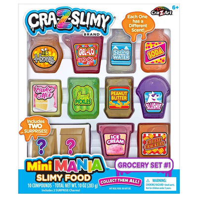 CRA-Z-SLIMY - MINI MANIA SLIMY FOOD - GROCERY SET - Toyworld Frankston