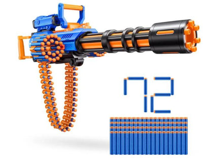 ZURU XSHOT-INSANITY-MOTORISED GATLING BLASTER WITH TRIPOD-72 DARTS - Toyworld Frankston