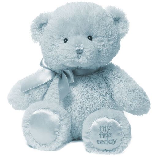 BABY GUND MY FIRST TEDDY BLUE SMALL - Toyworld Frankston