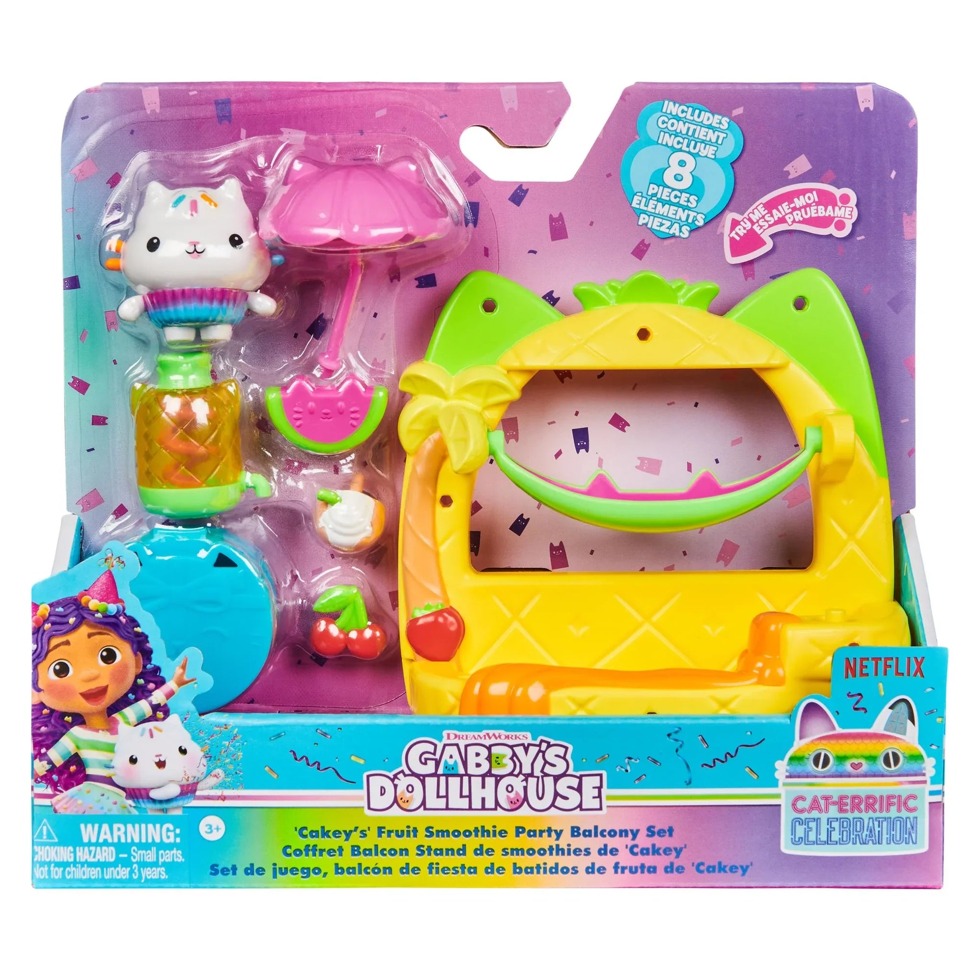 GABBY'S DOLL HOUSE - CAKEY'S FRUIT SMOOTHIE PARTY BALCONY SET