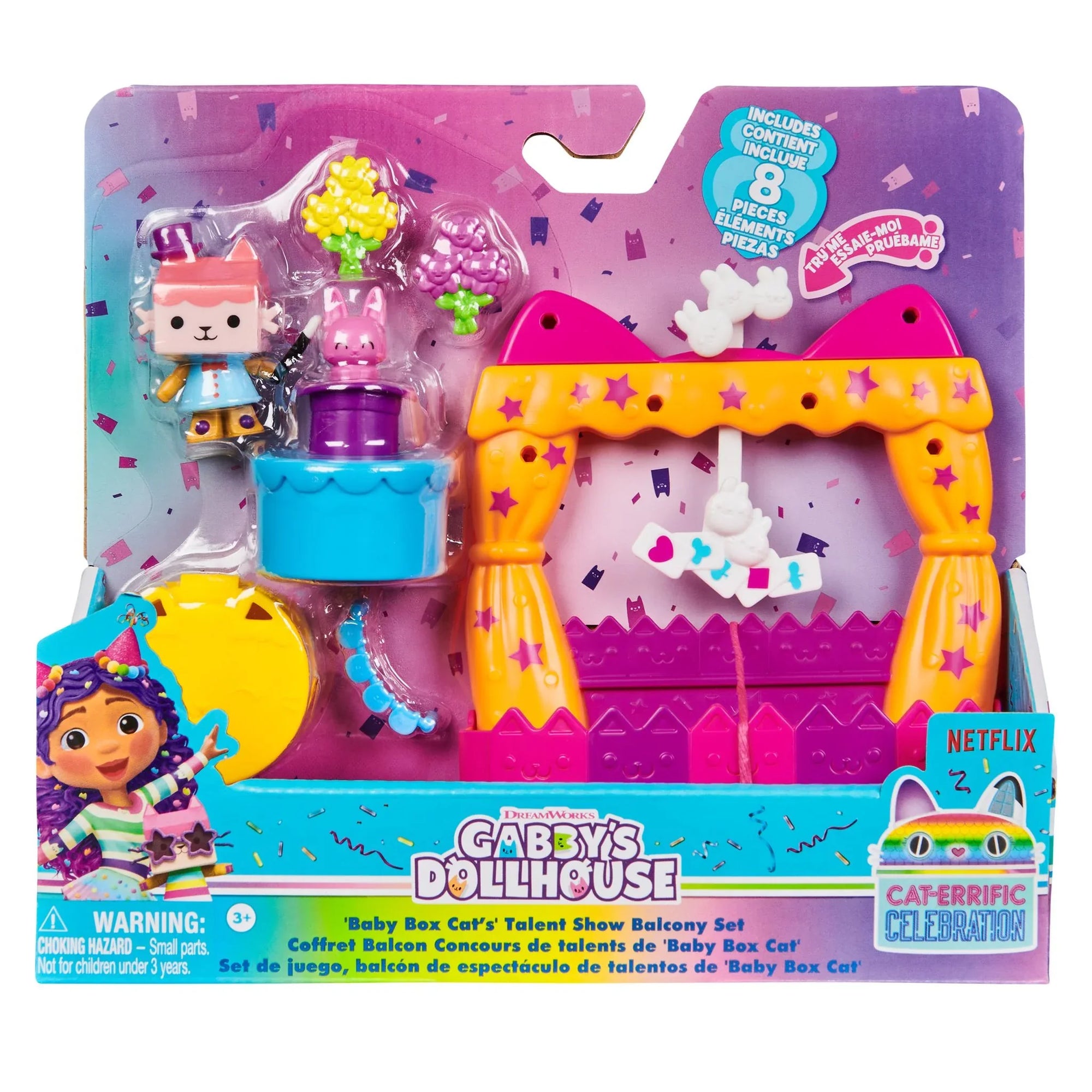 GABBY'S DOLL HOUSE - BABY BOX CAT'S TALENT SHOW BALCONY SET