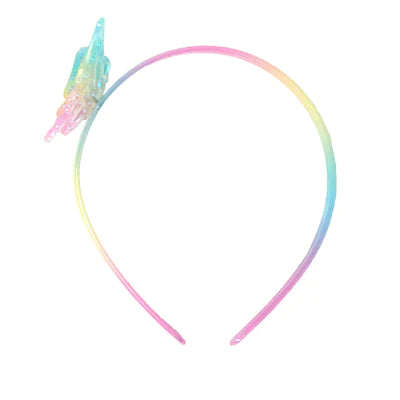 PINK POPPY - PASTEL IRIDESCENT BUTTERFLY HEADBAND - Toyworld Frankston