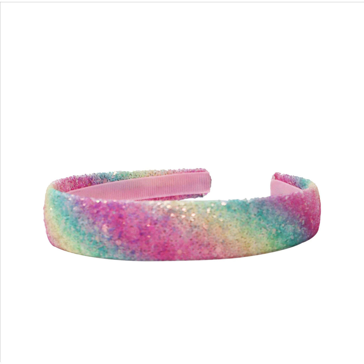 PINK POPPY RAINBOW CHUNKY GLITTER WIDE HEADBAND - Toyworld Frankston