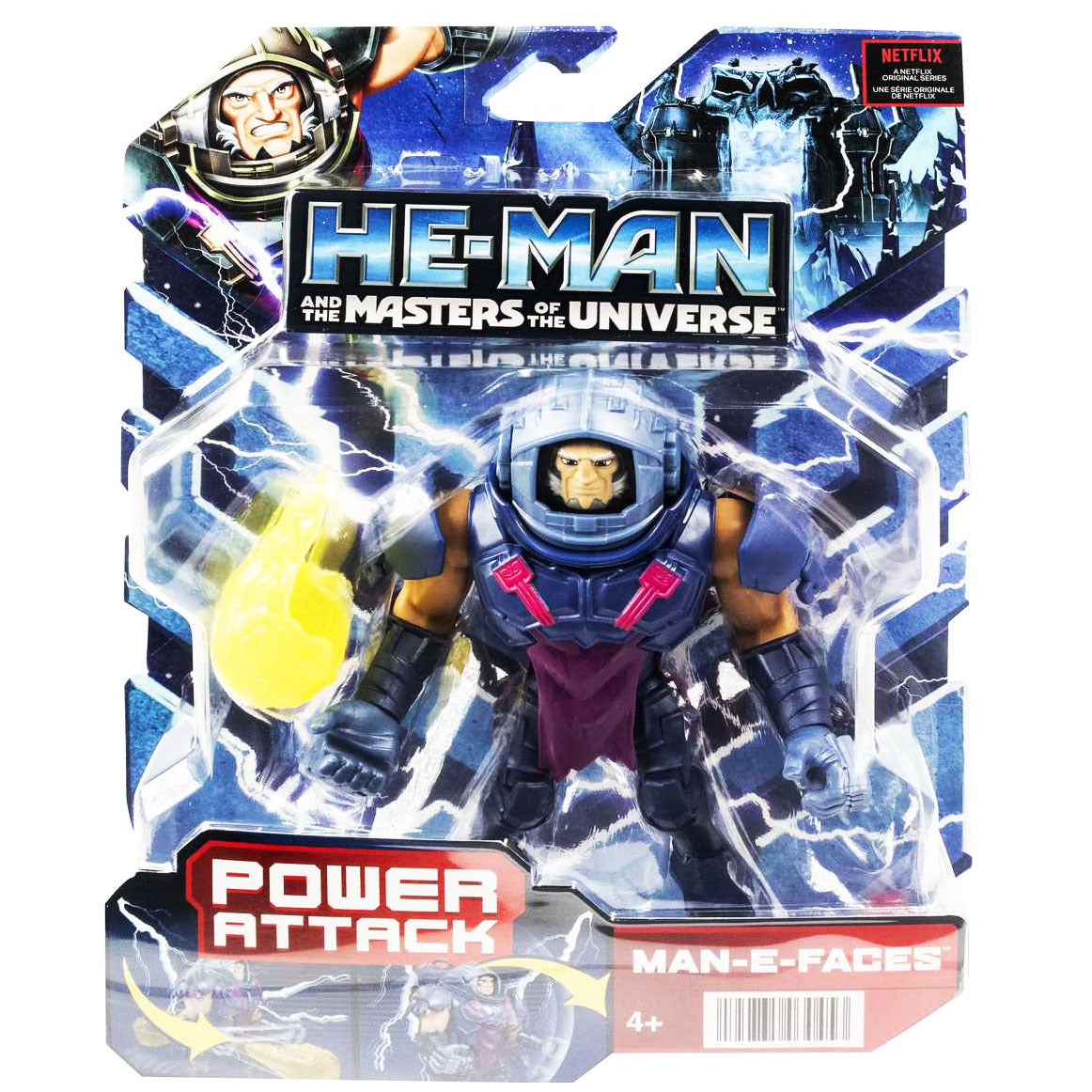 MASTERS OF THE UNIVERSE ANIMATED POWER ATTACK MAN E FACES - Toyworld Frankston