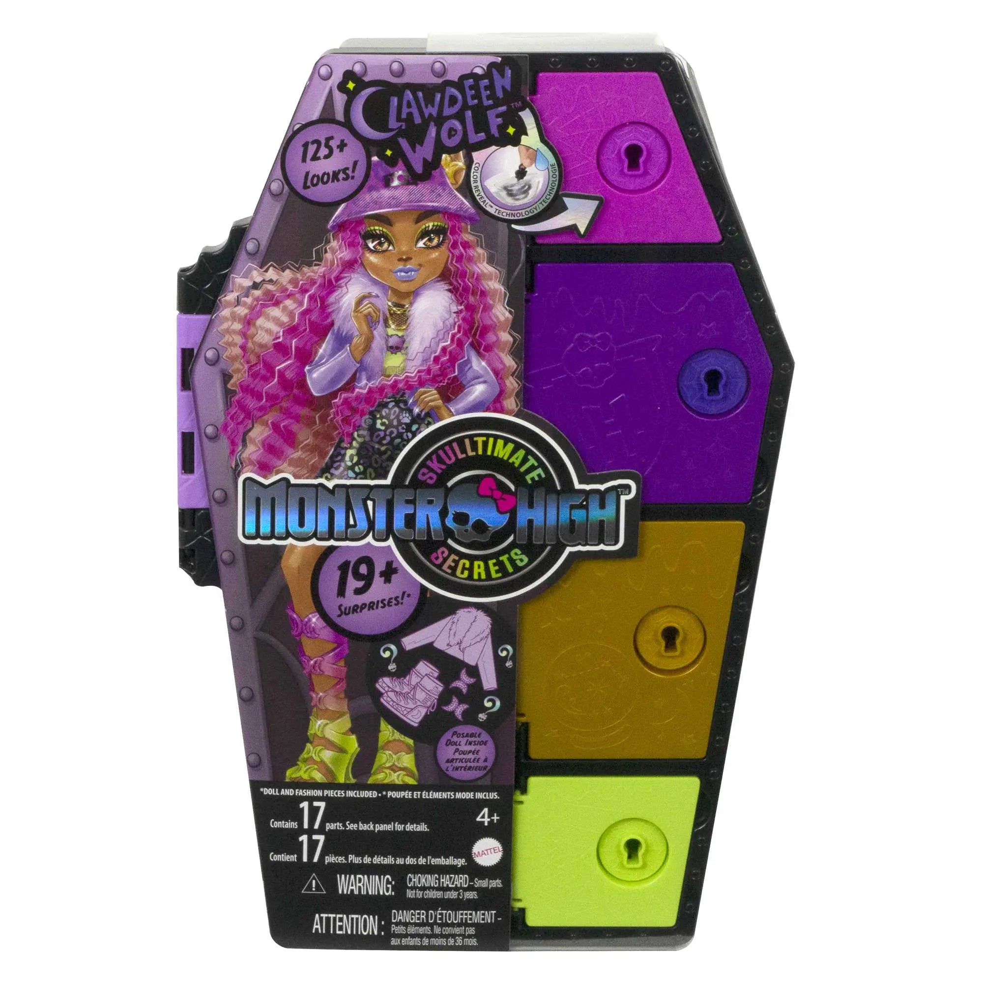 MONSTER HIGH - SKULLTIMATE SECRETS - CLAWDEEN WOLF FASHION FIGURE SERIES 1