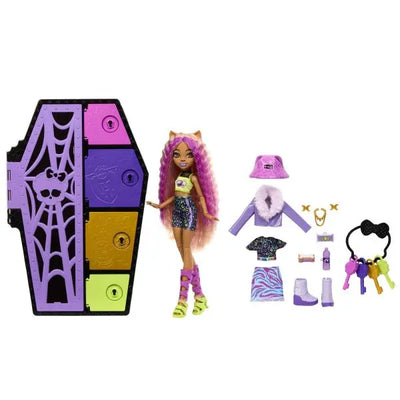 MONSTER HIGH - SKULLTIMATE SECRETS - CLAWDEEN WOLF FASHION FIGURE SERIES 1