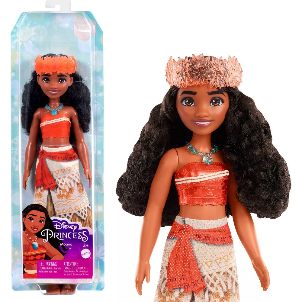 DISNEY PRINCESS 100 YEARS CELEBRATION - MOANA WITH FLOWER CROWN DOLL - Toyworld Frankston