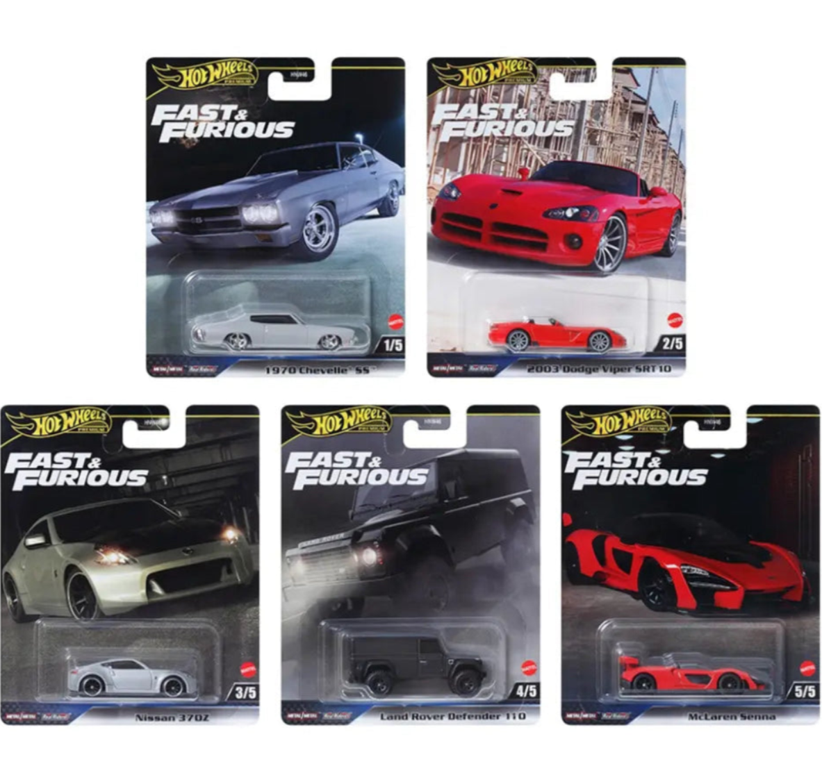 HOT WHEELS PREMIUM FAST & FURIOUS - J CASE (MIX 1 2025) SET OF 5