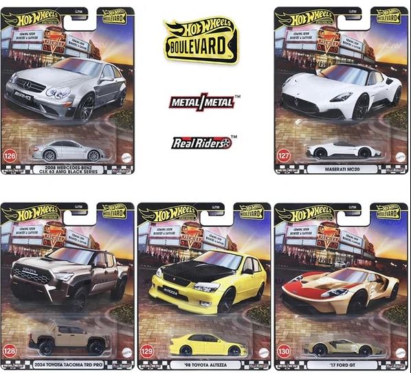 HOT WHEELS BOULEVARD - 126-130 COMPLETE SET - Toyworld Frankston