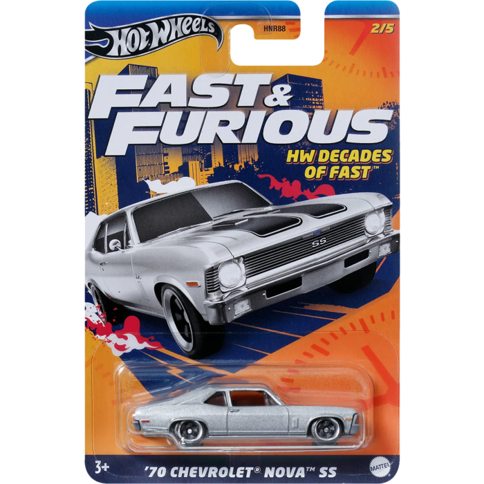 HOT WHEELS DECADES OF FAST - '70 CHEVROLET NOVA SS - Toyworld Frankston