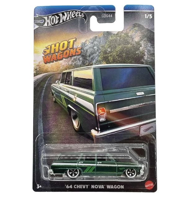 HOT WHEELS HOT WAGONS '64 CHEVY NOVA WAGON - Toyworld Frankston