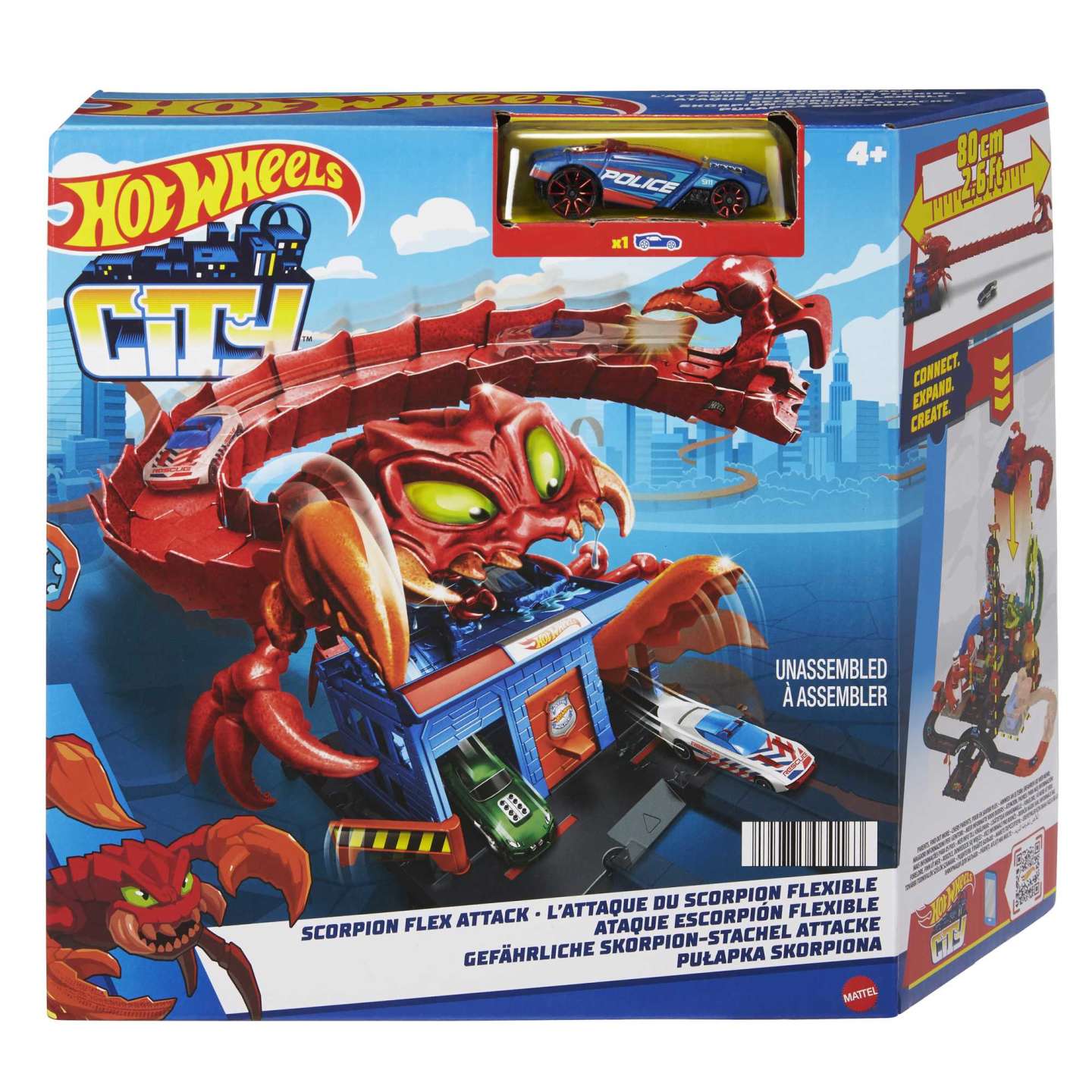 HOTWHEELS CITY SCORPION FLEX ATTACK PLAYSET - Toyworld Frankston