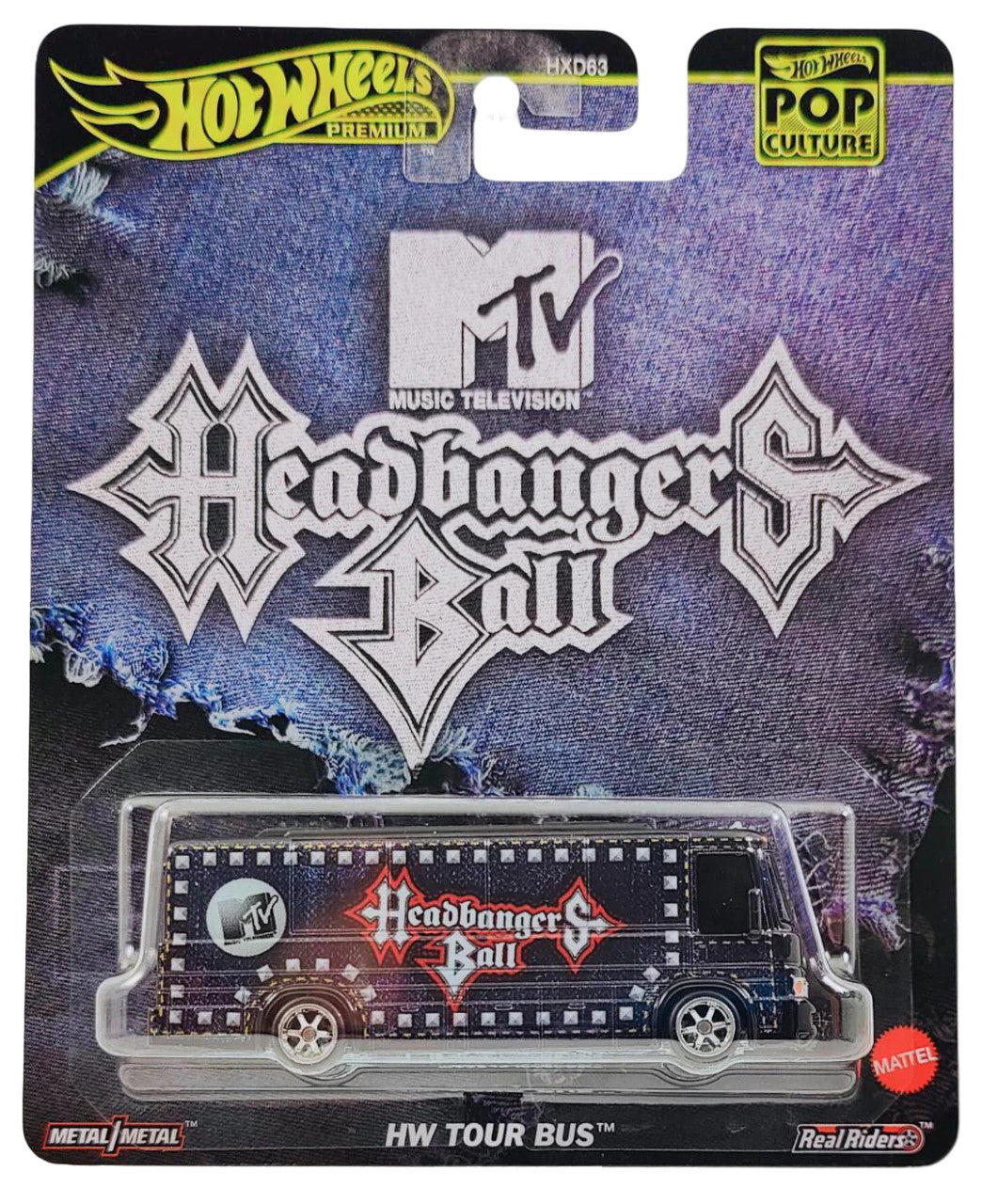 Hot Wheels 'Headbangers Ball' tour bus toy in packaging with MTV logo