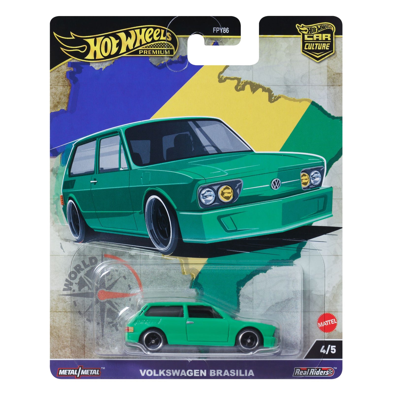 HOT WHEELS PREMIUM WORLD TOUR - VOLKSWAGEN BRASILIA - Toyworld Frankston