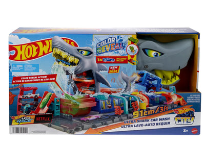HOT WHEELS ULTRA SHARK CAR WASH PLAYSET
