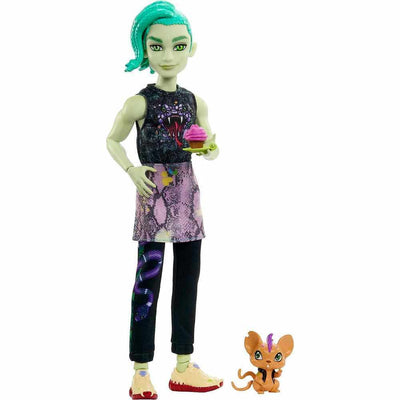 MONSTER HIGH DOLL DEUCE GORGON WITH PET AND ACCESSORIES