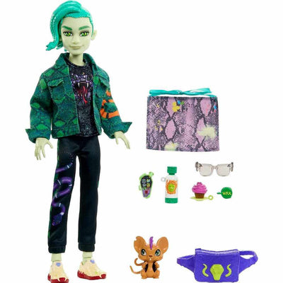 MONSTER HIGH DOLL DEUCE GORGON WITH PET AND ACCESSORIES