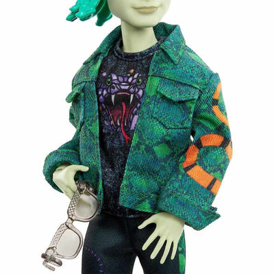 MONSTER HIGH DOLL DEUCE GORGON WITH PET AND ACCESSORIES