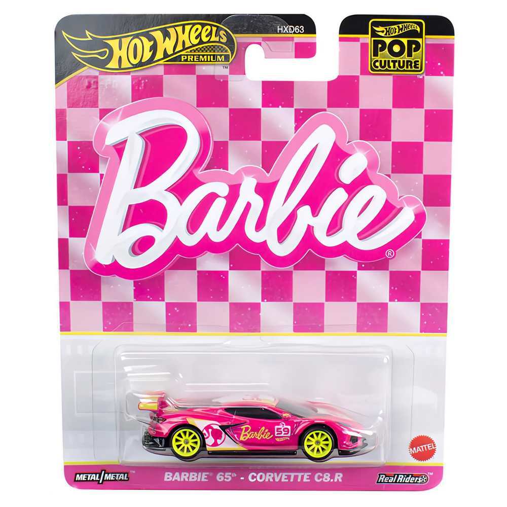 HOT WHEEL POP CULTURE - BARBIE 65TH CORVETTE C8.R - Toyworld Frankston