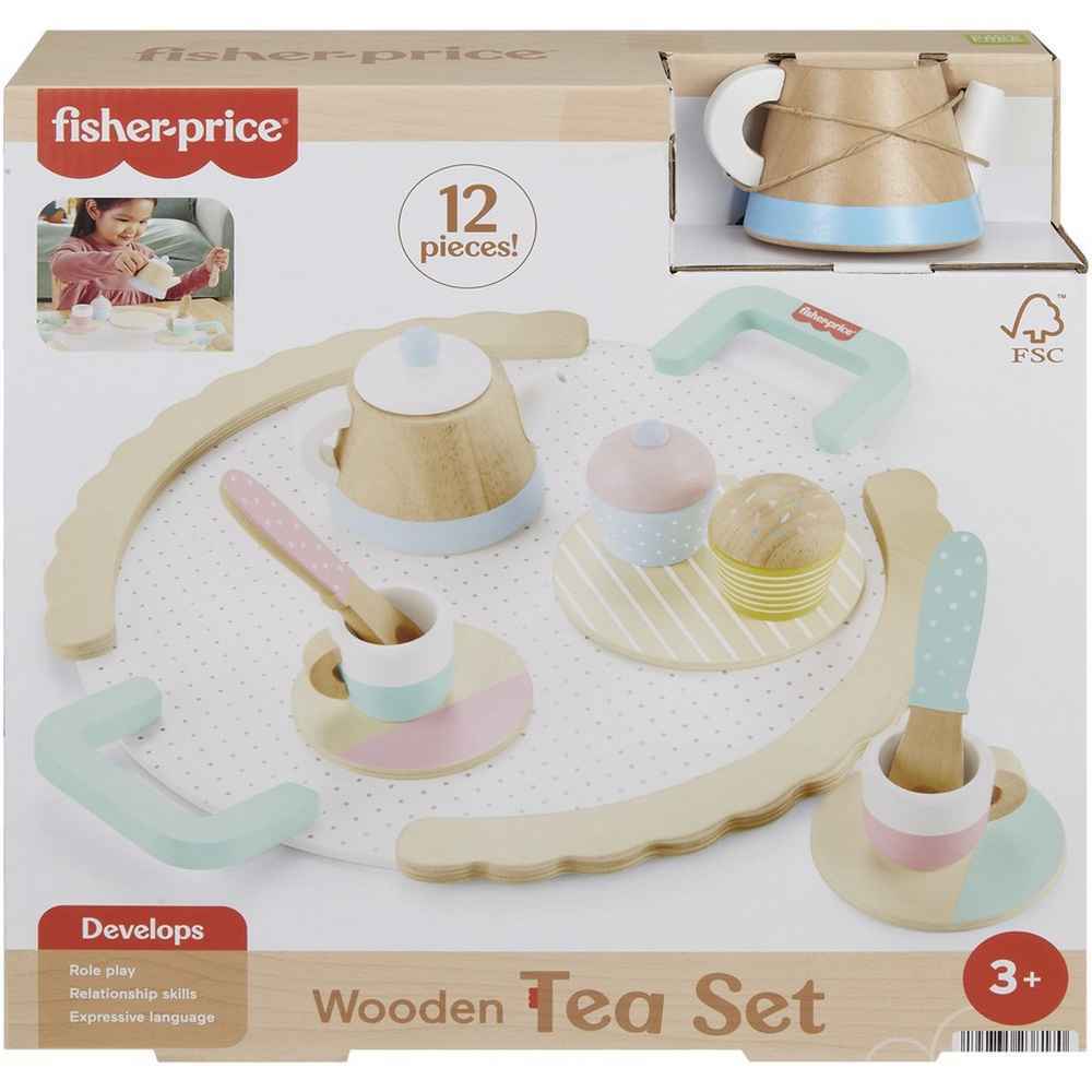 FIHSER-PRICE WOODEN TEA SET - Toyworld Frankston