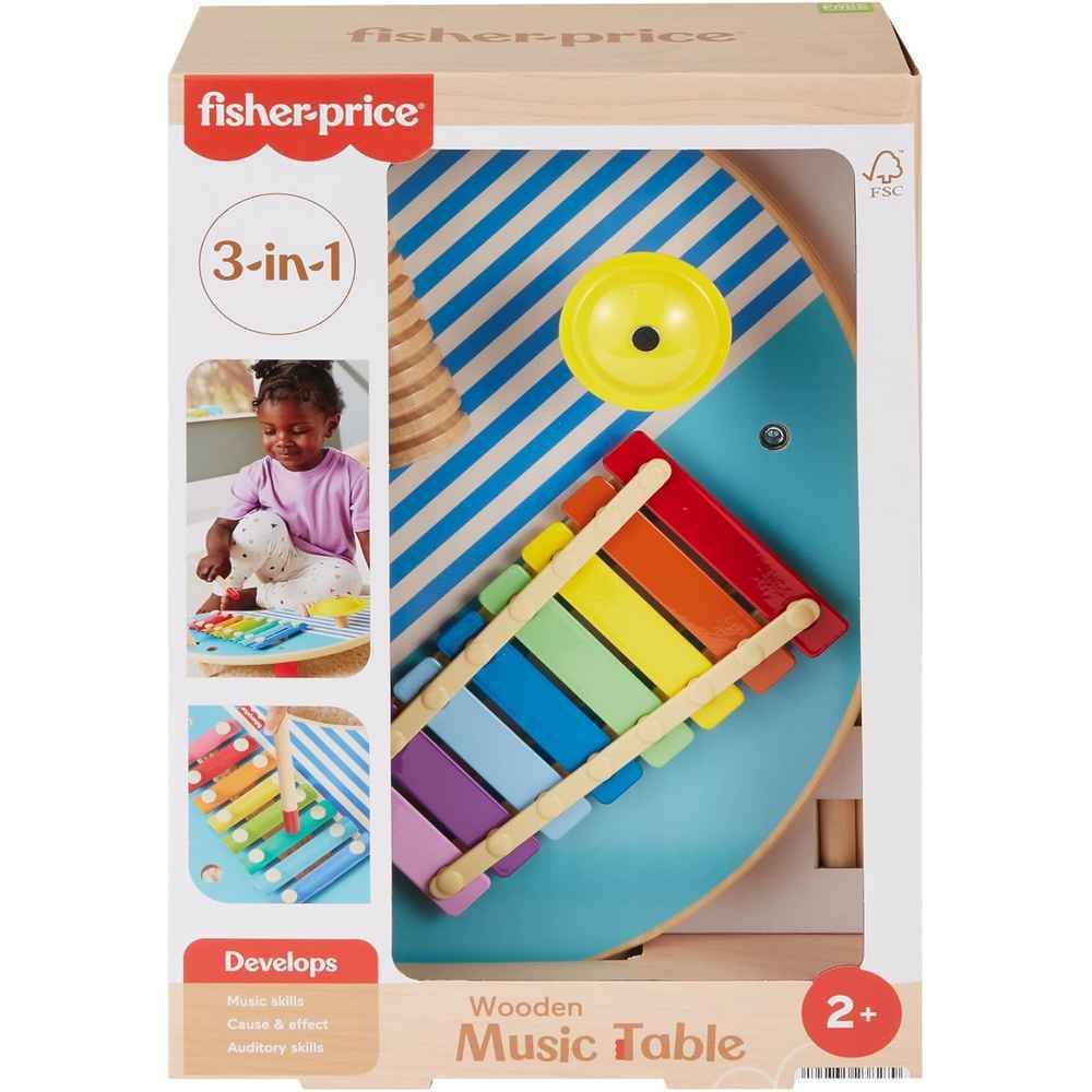FIHSER-PRICE WOODEN 3IN1 MUSIC TABLE - Toyworld Frankston
