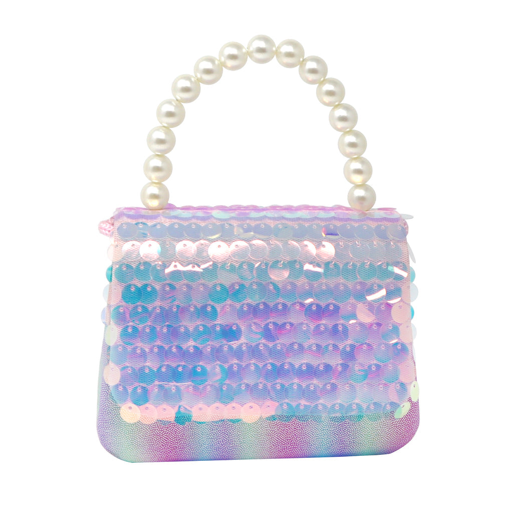 PINK POPPY - SHIMMERING MERMAID SEQUIN HARD HANDBAG - Toyworld Frankston