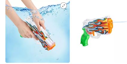 ZURU X SHOT-FAST FILL WATER GUN-NANO-ORANGE FLAME - Toyworld Frankston