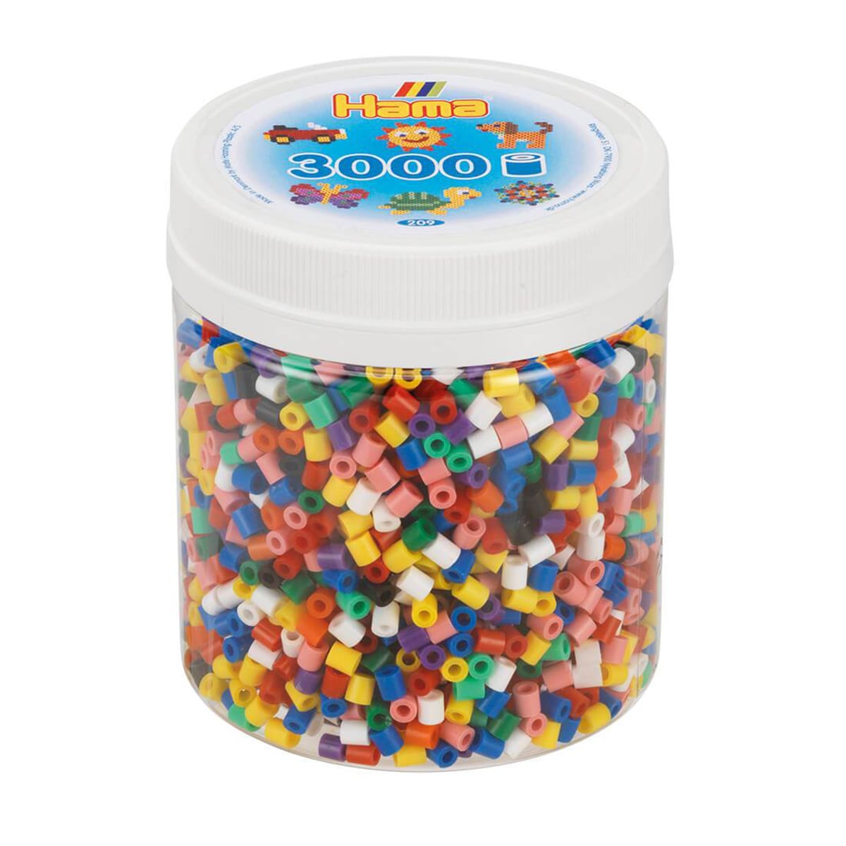 HAMA TUB MULTI COLOURED BEADS 3000PCS - Toyworld Frankston