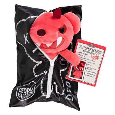 DEDDY BEARS - PLUSH IN BODY BAG 30CM - 'BEEZLEBEAR' - Toyworld Frankston