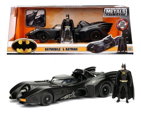 BATMAN (1989) - BATMAN WITH BATMOBILE 1/24TH SCALE HOLLYWOOD RIDES DIE-CAST VEHICLE REPLICA - Toyworld Frankston