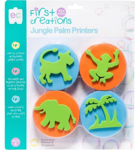 FIRST CREATIONS JUNGLE PALM PRINTERS SET OF 4 - Toyworld Frankston