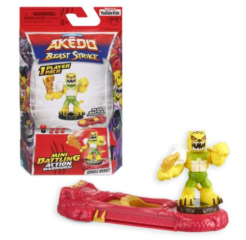 AKEDO BEAST STRIKE MINI BATTLING ACTION WARRIORS - JUNGLE HEART - Toyworld Frankston