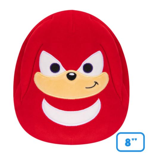 SQUISHMALLOWS -  SEGA SONIC 8 INCH PLUSH - KNUCKLES THE ECHIDNA - Toyworld Frankston