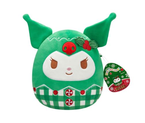 SQUISHMALLOWS - HELLO KITTY AND FRIENDS - KUROMI FESTIVE GREEN - Toyworld Frankston
