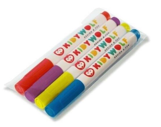KIDYWOLF -  COLOURED MARKERS FOR KIDYDRAW PRO - PURPLE,RED,YELLOW,BLUE - Toyworld Frankston