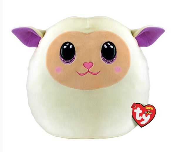 BEANIE SQUISH A BOO 10 INCH PLUSH - FLUFFY LAMB WHITE EASTER - Toyworld Frankston