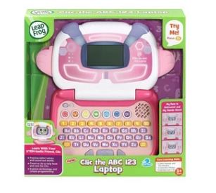 LEAP FROG - CLIC THE ABC 123 LAPTOP PINK - Toyworld Frankston