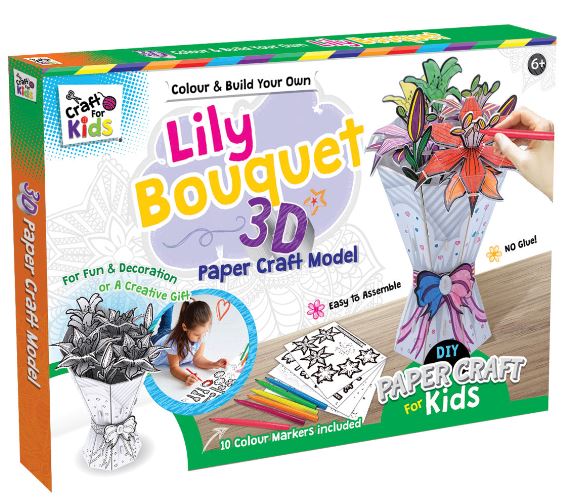 COLOUR AND BUILD YOUR OWN 3D LILY BOUQUET - Toyworld Frankston