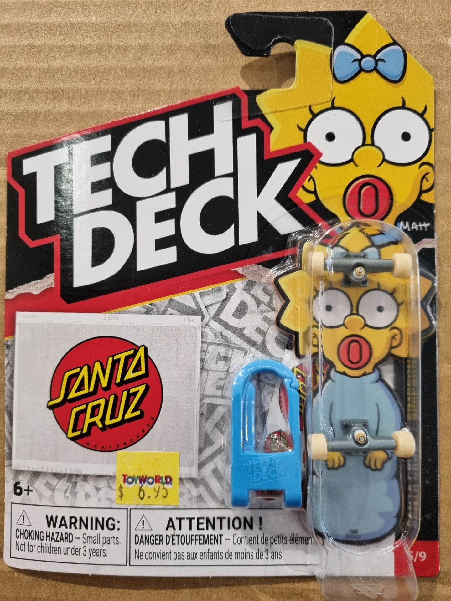 TECH DECK 96MM FINGERBOARD SANTA CRUZ SIMPSONS 5/9