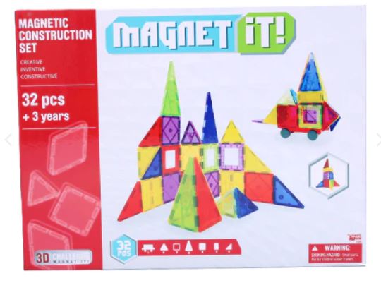 MAGNET IT! CONSTRUCTION SET 32 PC - Toyworld Frankston