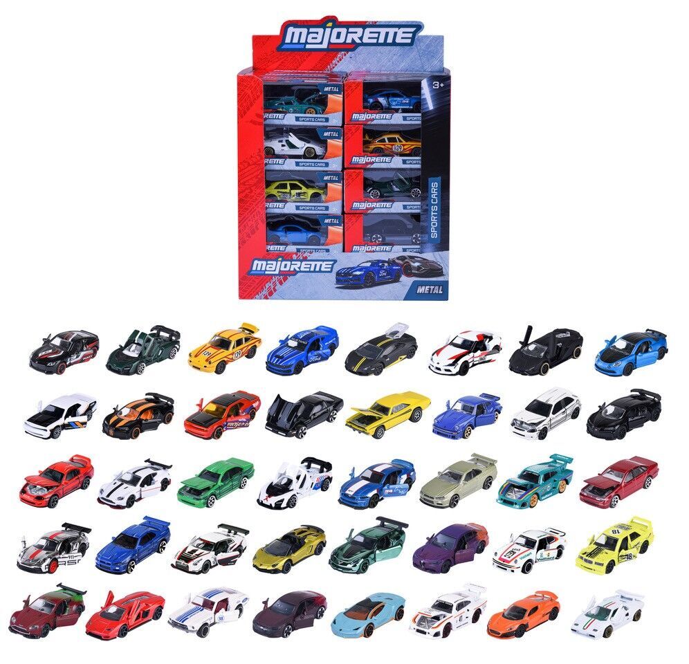 MAJORETTE SPORTS CARS DISPLAY BOX ASST