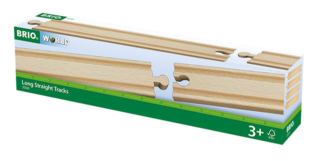 BRIO TRACKS - LONG STRAIGHT TRACKS - 4 PIECES 33341 - Toyworld Frankston