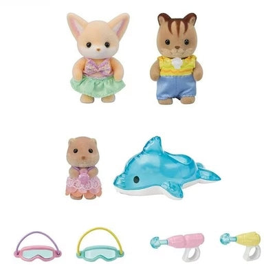 SYLVANIAN FAMILIES NURSERY FRIENDS POOL FUN TRIO - Toyworld Frankston