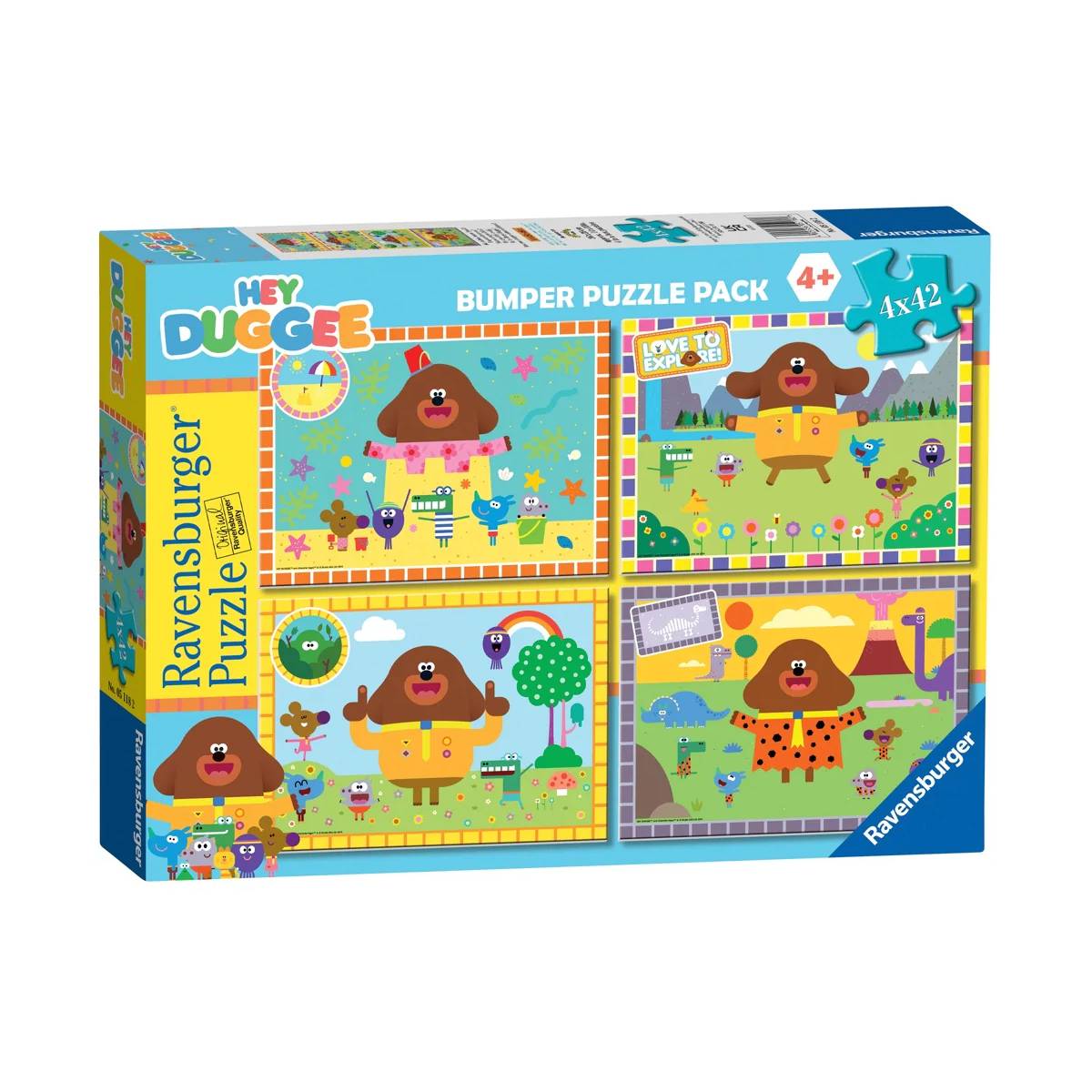 RAVENSBURGER HEY DUGGEE 4 IN 1 LETS GO EXPLORE PUZZLE - Toyworld Frankston